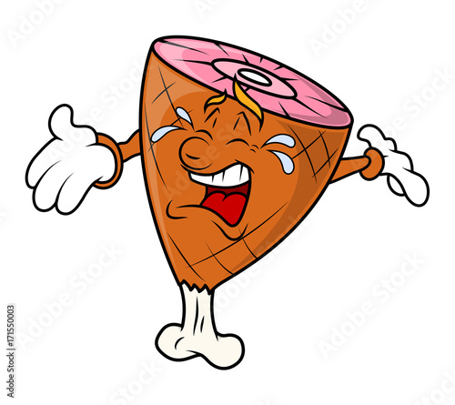Cartoon Crying Face - Gammon Meat Vector
