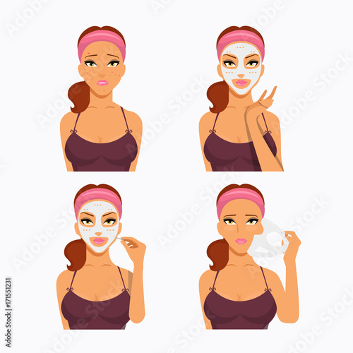woman facial mask