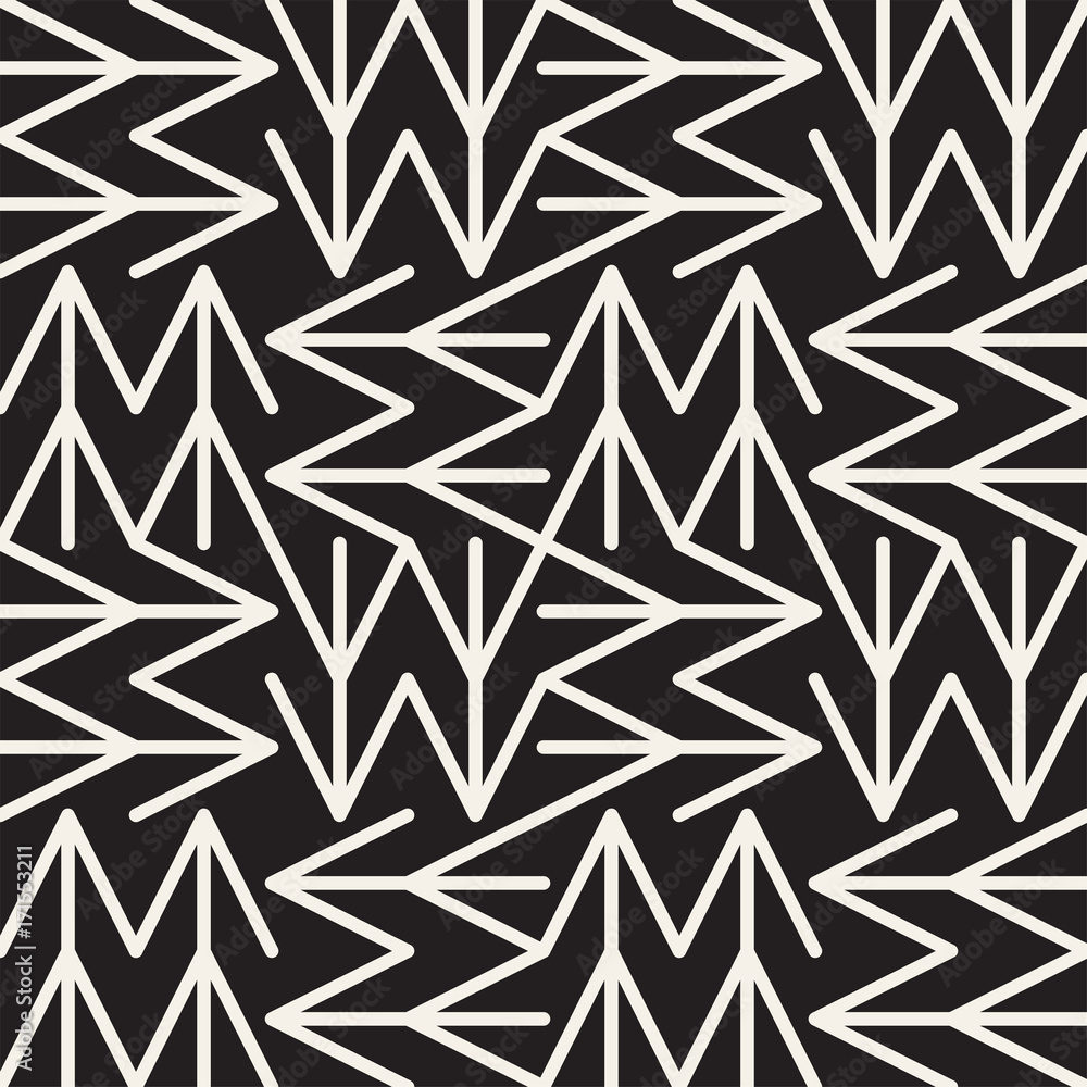 Abstract geometric pattern with stripes, lines. Seamless vector ackground. Black and white lattice texture. Abstract geometric pattern with stripes, lines. Seamless vector ackground. Black and white lattice texture.