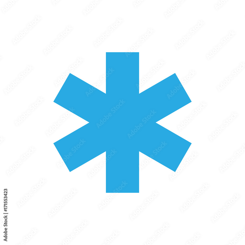 Snowflake icon. Blue silhouette snow flake sign, isolated on white background. Flat design. Symbol of winter, frozen, Christmas, New Year holiday. Graphic element decoration. Vector illustration Snowflake icon. Blue silhouette snow flake sign, isolated on white background. Flat design. Symbol of winter, frozen, Christmas, New Year holiday. Graphic element decoration. Vector illustration