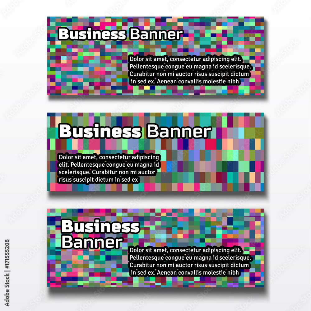 Set of three business banners Set of three business banners