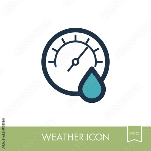 Hygrometer icon. Meteorology. Weather