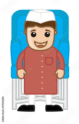 Happy Minister Character