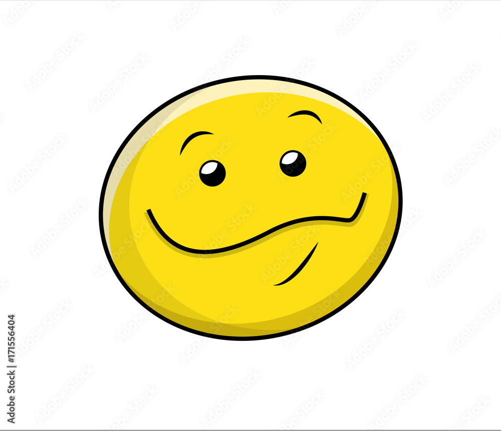 Fototapeta premium Happy Smiley cute clip-art