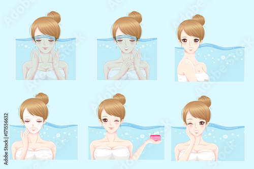 woman with skin care