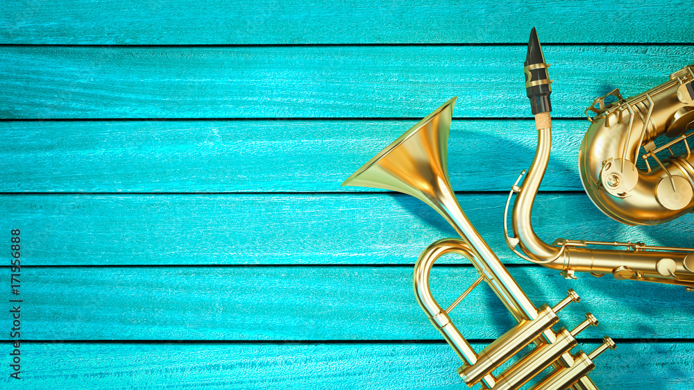 saxophone and trumpet. StockFoto Adobe Stock