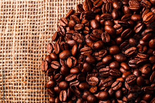 Close-up of brown coffee beans