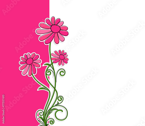 Fototapeta Naklejka Na Ścianę i Meble -  Valentine Flowers Decor Background