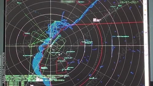 The aircraft on the radar screen