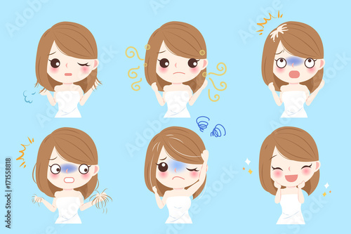 woman with hair problem