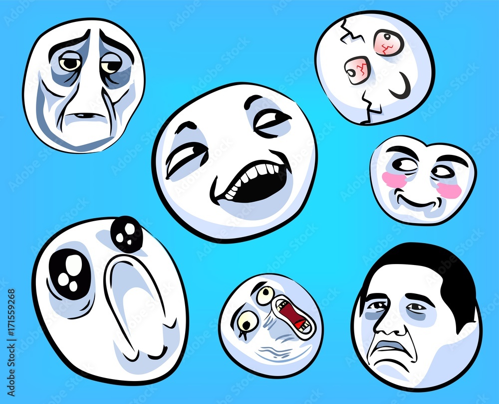 Obraz premium Set with different internet memes