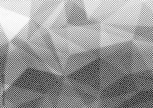 Halftone dotted triangular distressed overlay layout