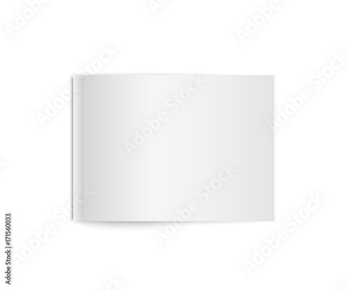 Blank landscape format brochure magazine