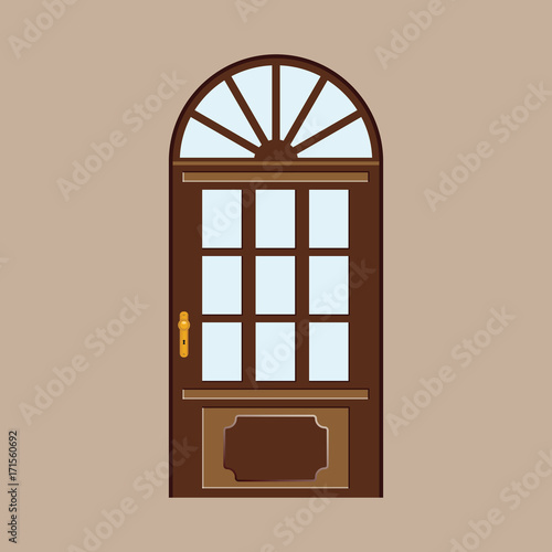 door design colored illustration
