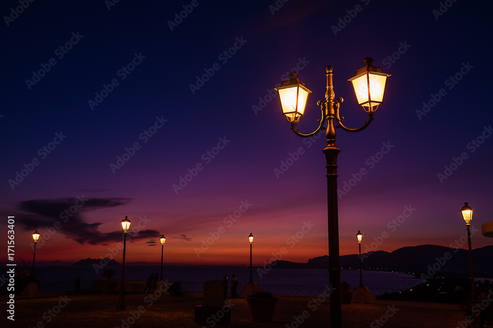Tramonto sul Circeo da Sperlonga Tramonto sul Circeo da Sperlonga