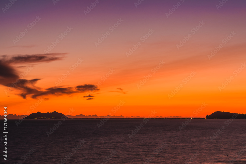 Tramonto sul Circeo da Sperlonga Tramonto sul Circeo da Sperlonga