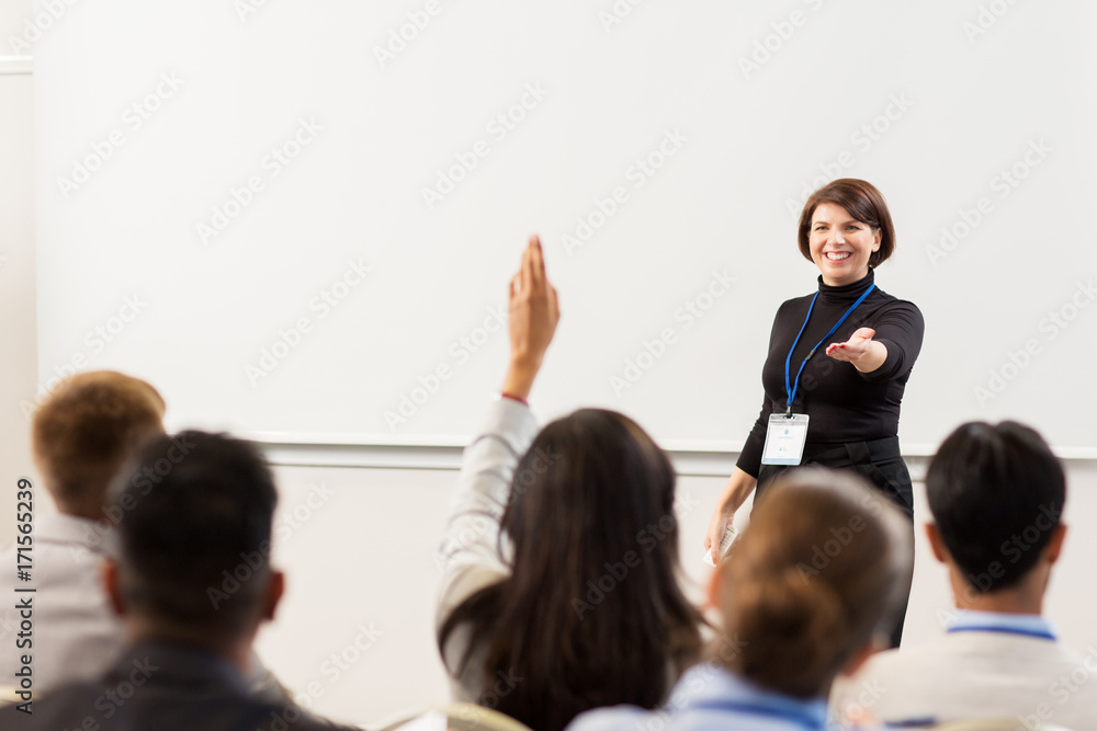group of people at business conference or lecture group of people at business conference or lecture