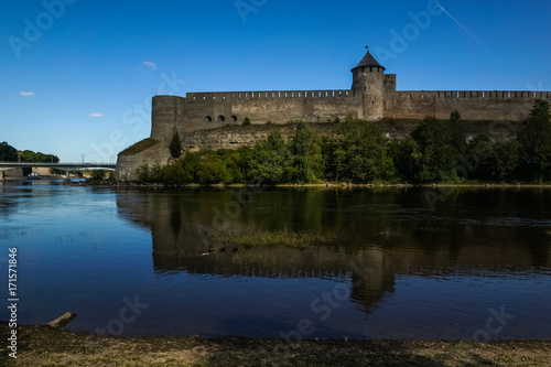 Ivangorod fortress on the Narva river  Russia