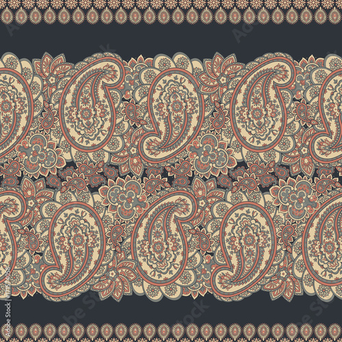 Paisley Seamless vintage vector Pattern photo