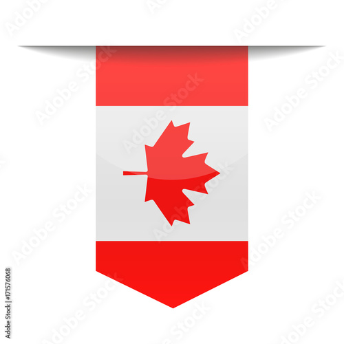 Canada Flag Vector Bookmark Icon