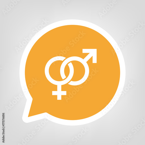 Gelbe Sprechblase - Geschlechter