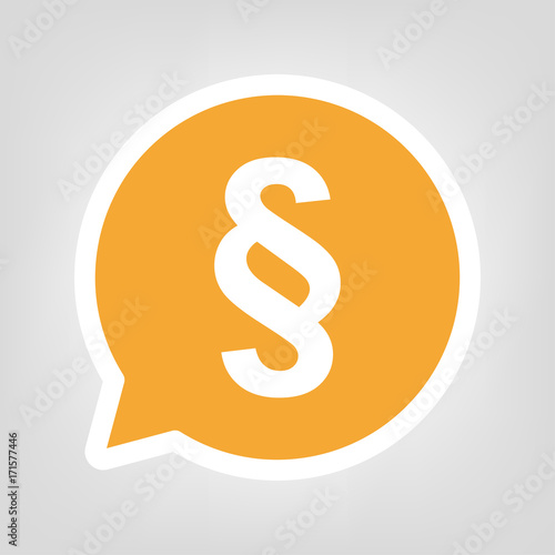Gelbe Sprechblase - Gesetz-Symbol