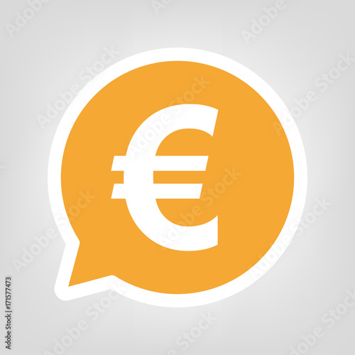Gelbe Sprechblase - Eurozeichen