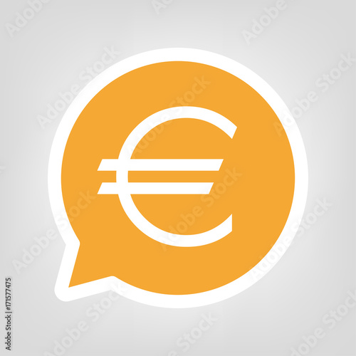 Gelbe Sprechblase - Euro