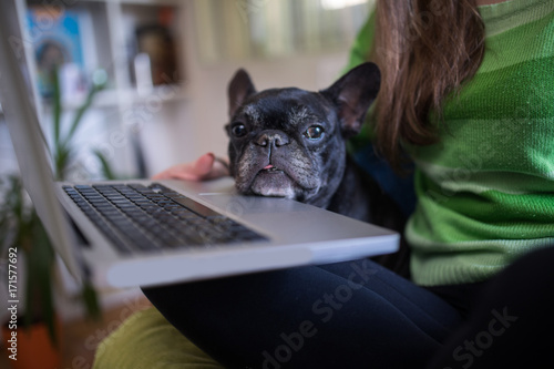 Woman and dog