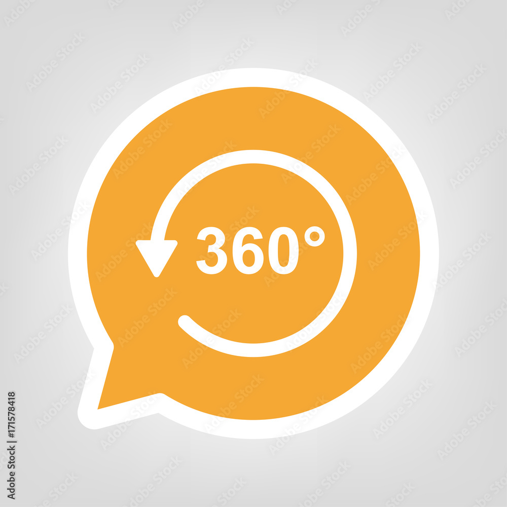 Gelbe Sprechblase - Panorama