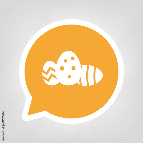 Gelbe Sprechblase - Osternest