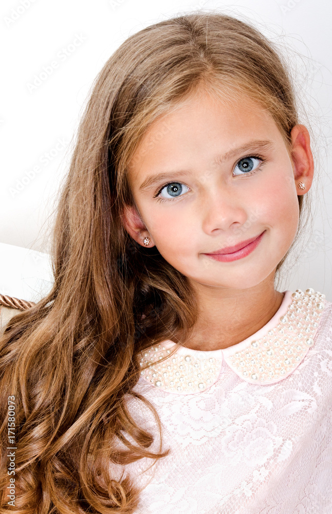 Portrait of adorable smiling little girl child Portrait of adorable smiling little girl child
