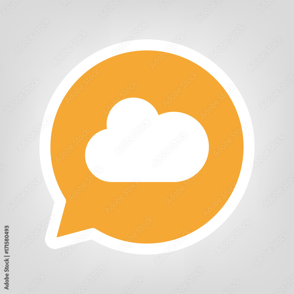 Gelbe Sprechblase - Wolke Gelbe Sprechblase - Wolke