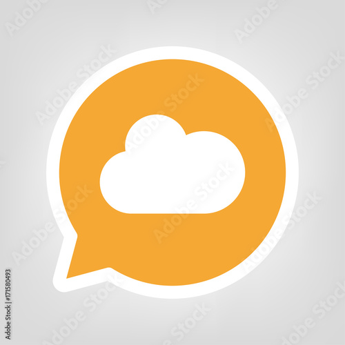 Gelbe Sprechblase - Wolke