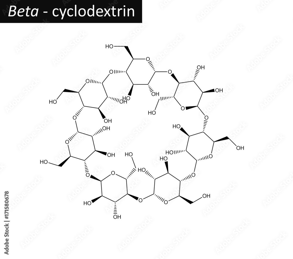 Fototapeta premium Molecular structure of beta cyclodextrin