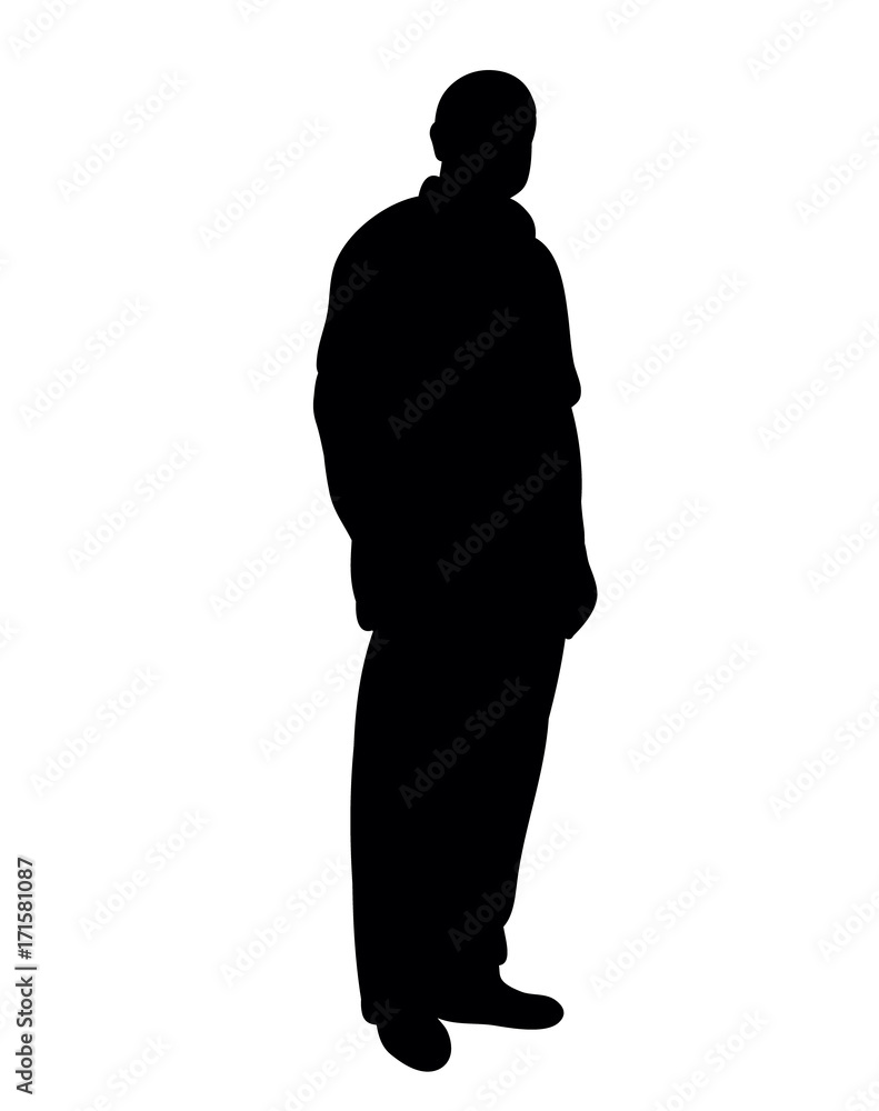 silhouette man business