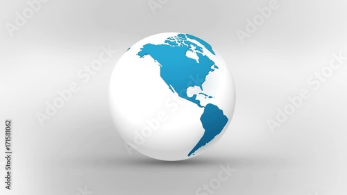 World Map and Globe rotating in an endless loop.