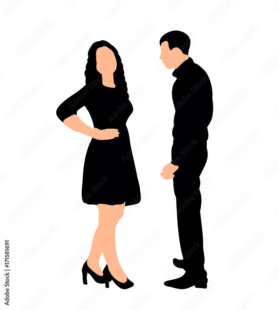 isolated silhouette people communicate, on white background isolated silhouette people communicate, on white background
