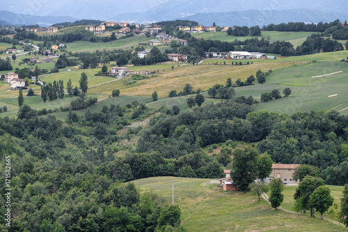 Summer landscape near Serramazzoni  Modena  Italy 