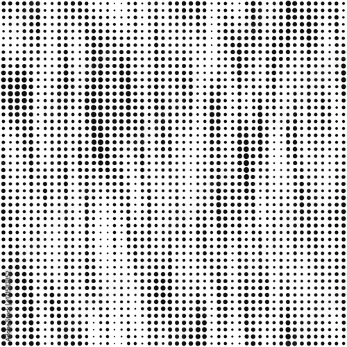 Modern seamless pattern with dots transition halftone