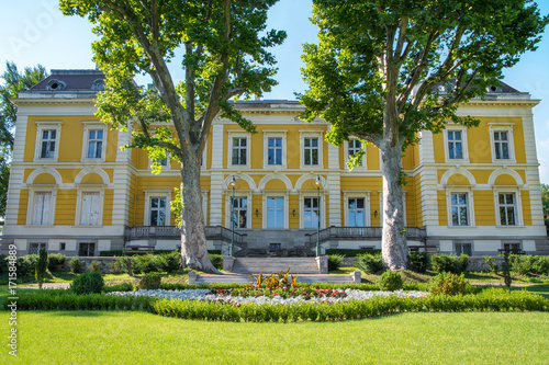 Front of Karolyi Castle in Fuzerradvany, Hungary photo