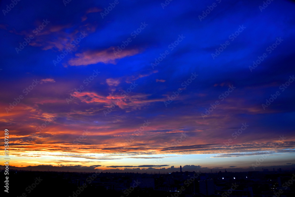 幻想的な夕焼け空 幻想的な夕焼け空