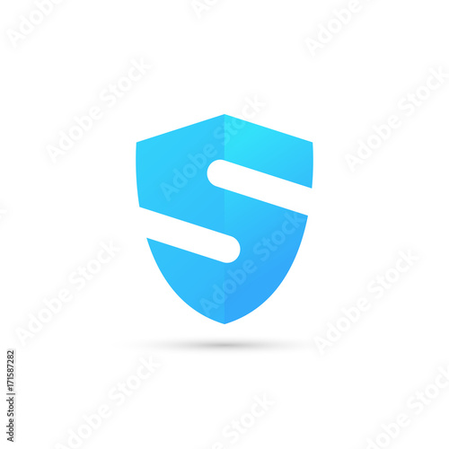 Letter S Shield logo. Letter S icon. Vector design template elements