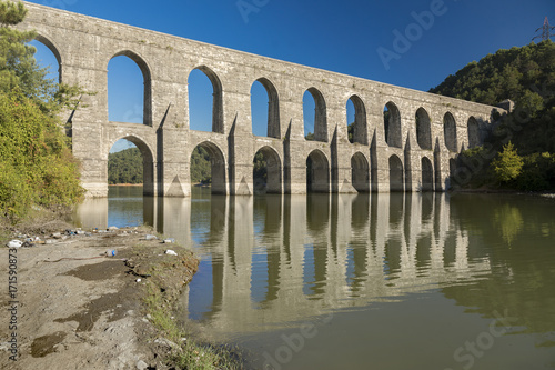 Guzelce Aqueduct built by Master Ottoman Architect Sinan Istanbul Turkey photo