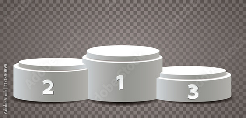 white podiums numbers