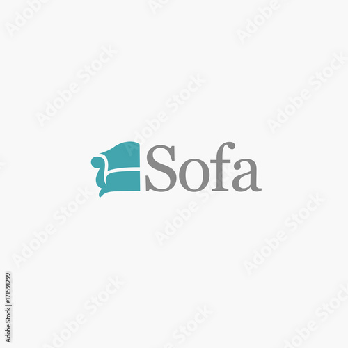 Sofa logo icon concept. Vector illustration