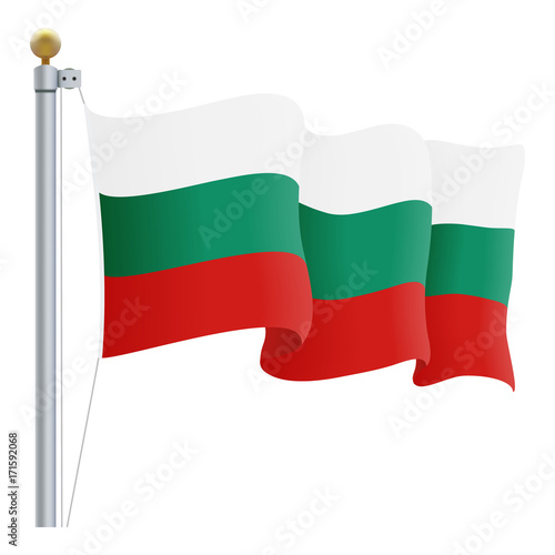Free Download Waving Bulgaria Flag Isolated On A White Background. Vector Illustration. Official Colors And Proportion. Independence Day - GFXLoad