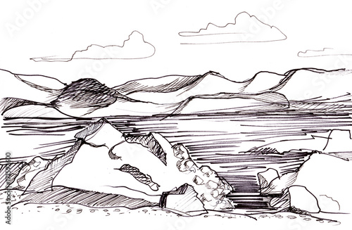 Instant sketch, landscape