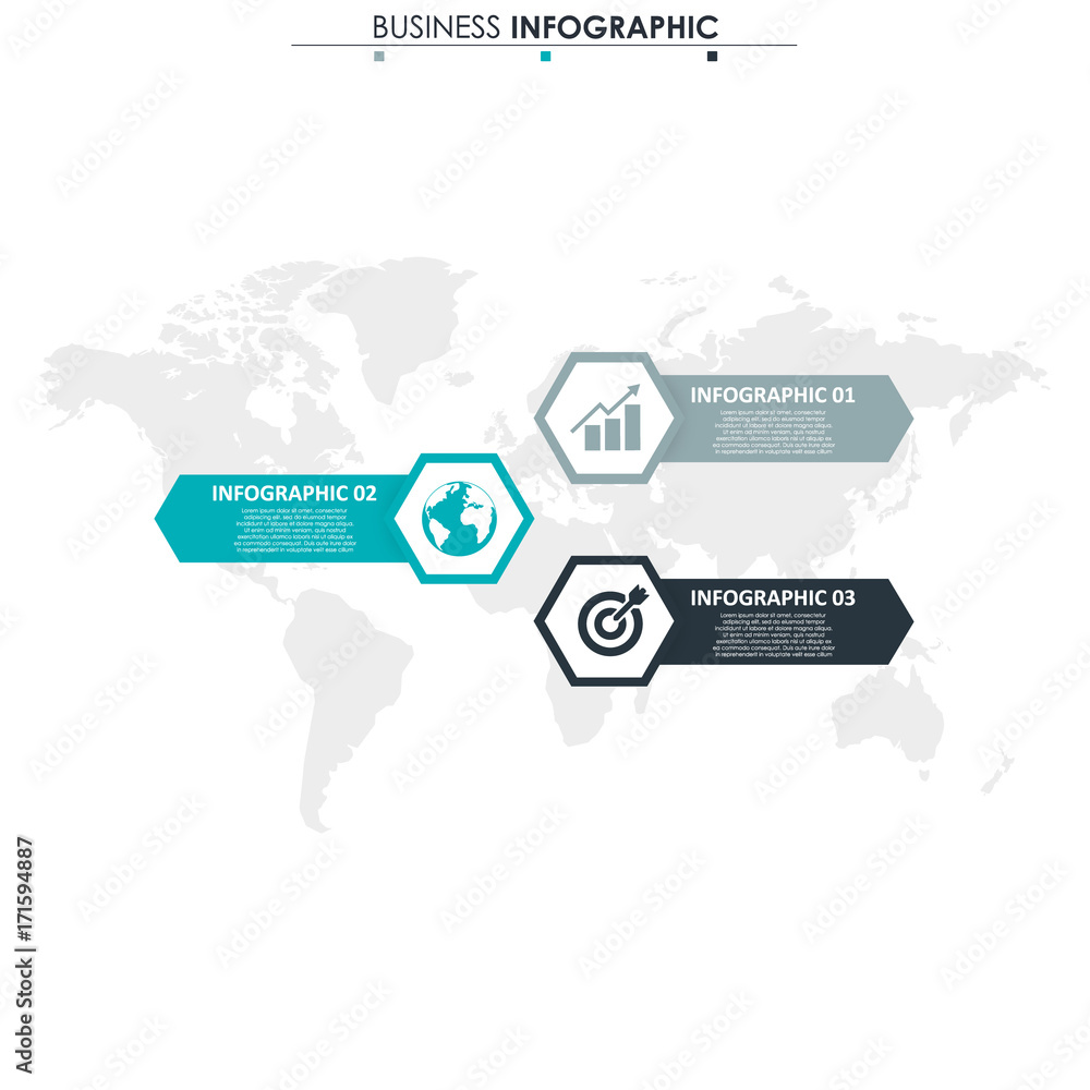 Business data, chart. Abstract elements of graph, diagram with 3 steps, strategy, options, parts or processes. Vector business template for presentation. Creative concept for infographic