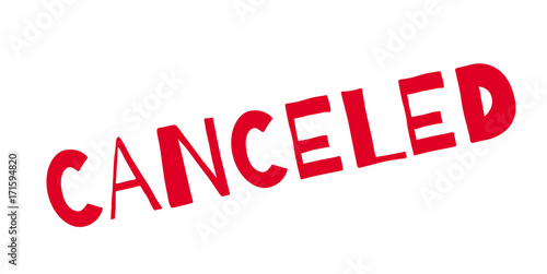 Canceled rubber stamp. Grunge design with dust scratches. Effects can be easily removed for a clean, crisp look. Color is easily changed.